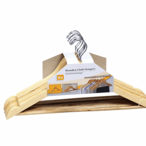 Kledinghangers - 8 Stuks - Met Stang voor Broeken - Hout - Image 2