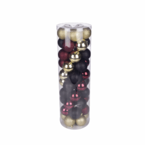 Christmas Gifts Kerstballen Set Zwart/Goud/Rood
